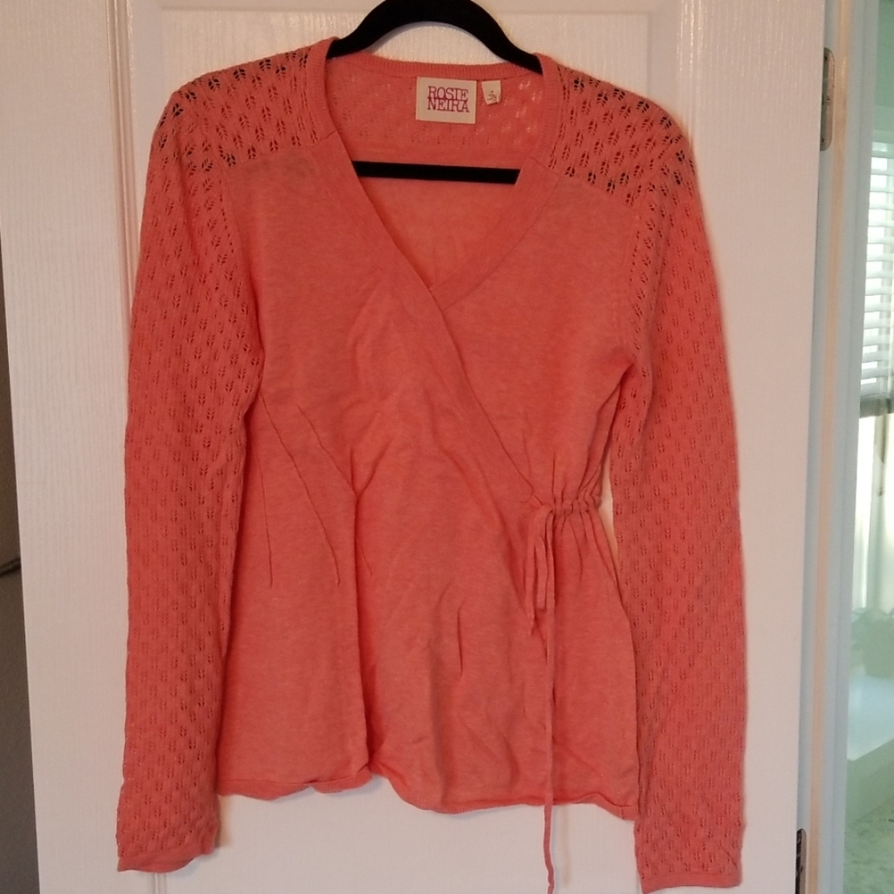 Anthro Pink sweater